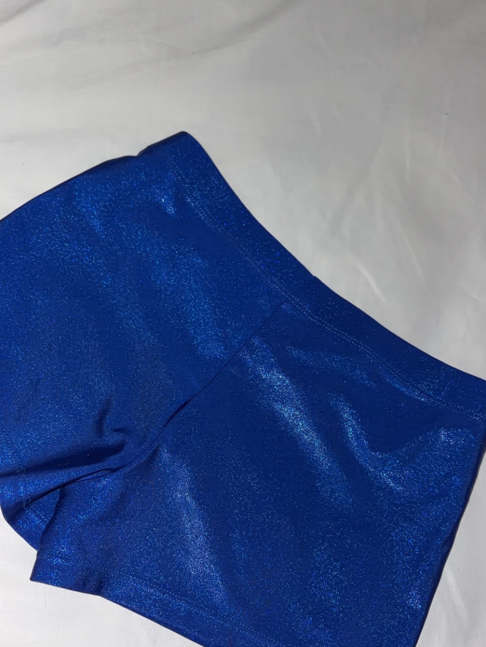 Shimmery Royal Blue Stretch Shorts